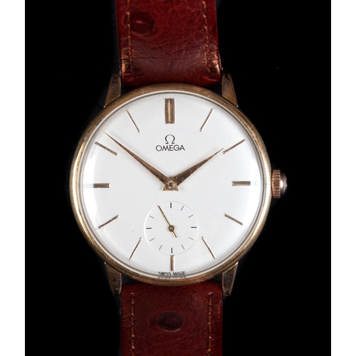 111 - An Omega gentleman's rolled gold wristwatch c.1958 manual 17 jewelled lever 267 movement number 1693... 
