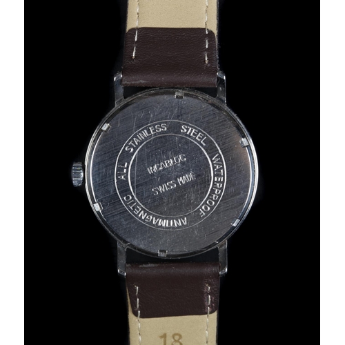 116 - An Oriosa gentleman's Schraubennegulierung stainless steel wristwatch c.1960, manual 17 jewel lever ... 