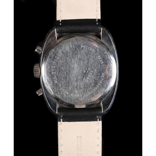 126 - A Pilot Geneve gentleman's stainless steel wristwatch c.1970s, manual, 17 jewel lever incabloc chron... 