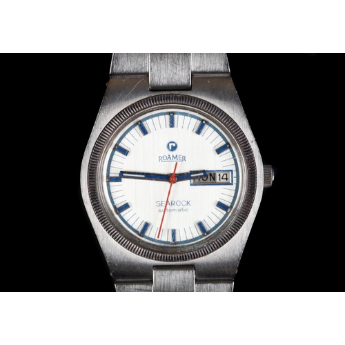 132 - A Roamer gentleman's Searock stainless steel wristwatch c.1970, automatic jewel lever movement, sati... 