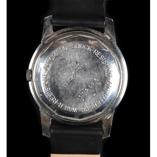 134 - A Richard gentleman's stainless steel wristwatch c.1950 automatic 17 jewel lever movement, cream dia... 