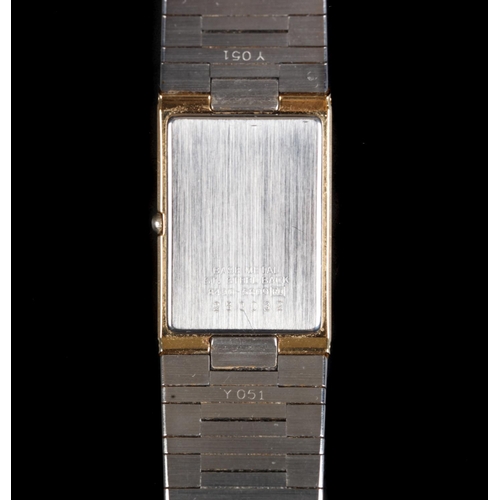 147 - A Seiko gentleman's Lassale, gold plated dress wristwatch c.1980, quartz movement, rectangular matt ... 