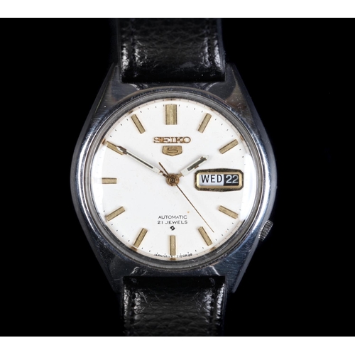 150 - A Seiko gentleman's 5 stainless steel 6119-8095 wristwatch c.1970, automatic 21 jewel lever movement... 
