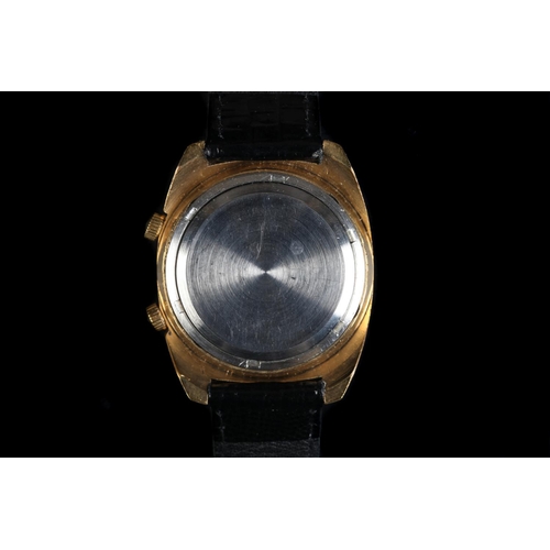 157 - A Sekonda gentleman's gold plated alarm wristwatch, c.1970, manual 18 jewel lever movement, silvered... 