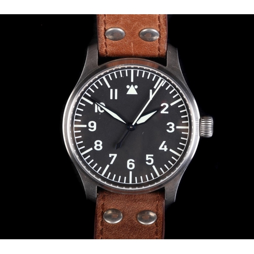 163 - A Stowa gentleman's Flieger stainless steel wristwatch c.2010, automatic jewel lever timed cosc move... 