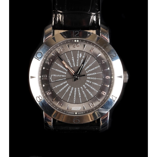 167 - A Tissot 160th Anniversary World Timer Ltd Edition gentleman's stainless steel wristwatch c.2013 aut... 