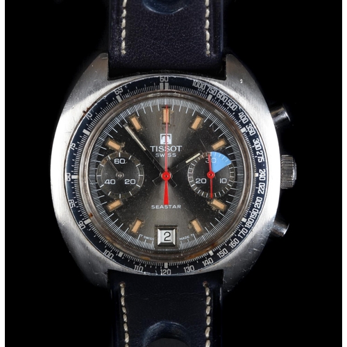168 - A Tissot Seastar gentleman's yachting chronograph stainless steel wristwatch, c.1970s, Valjoux 7734 ... 