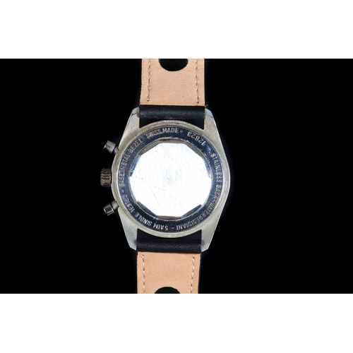 170 - A Trafalgar gentleman's stainless steel chronograph wristwatch, c.1970, manual 17 jewel lever moveme... 