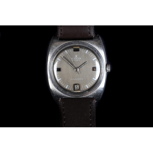 56 - An Edox gentleman's Ferex Hydromatic stainless steel wristwatch, c.1965, automatic jewel lever movem... 