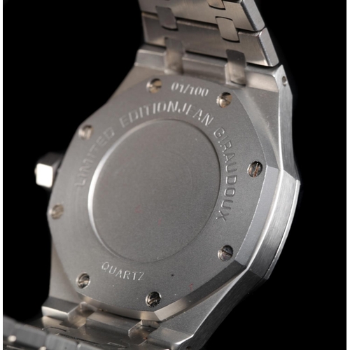 72 - A J.Giraudoux gentleman's limited edition stainless steel wristwatch, quartz movement, silvered cros... 