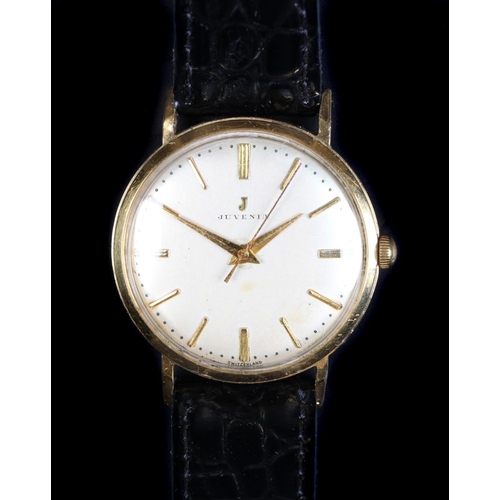 74 - A Juvenia gentleman's rolled gold dress wristwatch c.1960, manual jewel lever movement, champagne di... 