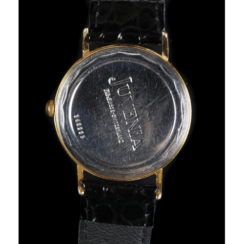 74 - A Juvenia gentleman's rolled gold dress wristwatch c.1960, manual jewel lever movement, champagne di... 