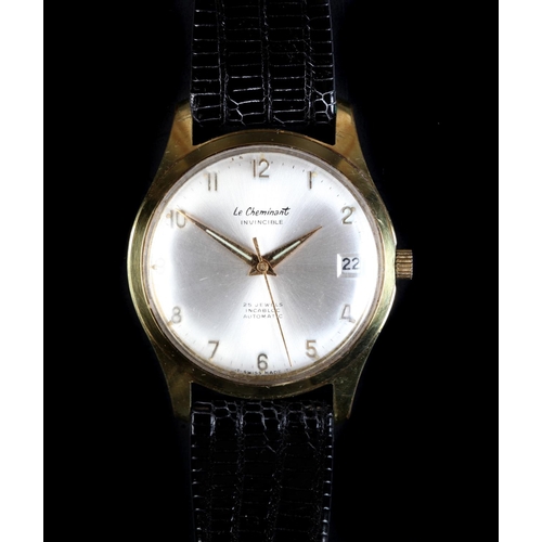 82 - A Le Cheminant Invincible gentleman's rolled gold wristwatch c.1965 automatic 25 jewel lever movemen... 