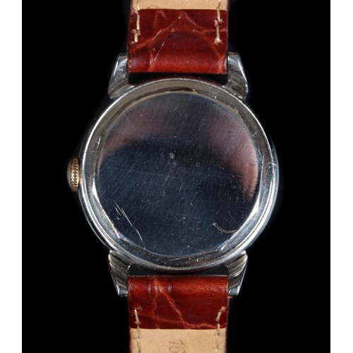 98 - A Movado gentleman's gold capped and stainless steel wristwatch c.1960, automatic bumper movement, c... 