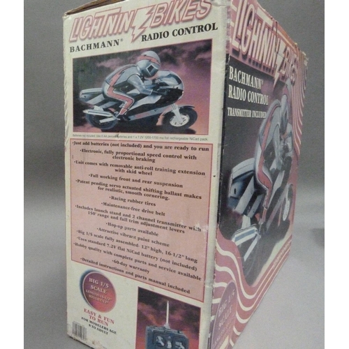 100 - Bachmann Radio Control Lightning Bikes 1:5 in original packaging