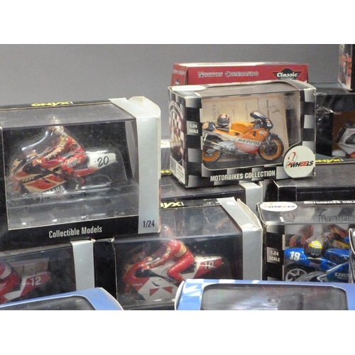 103 - Model Racing Bikes 1:18 and 1:24 models to include Maisto 1:18 Ducati and Tamaha (2); Majorette 1:18... 