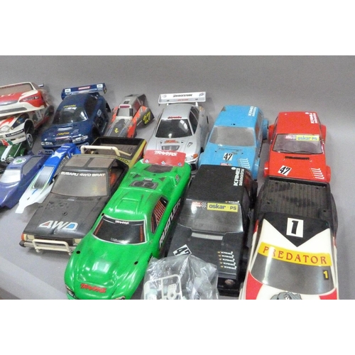 36 - A collection of Lexan body shells to include Golf GTI, Mini Cooper, Toyota Corolla (14)