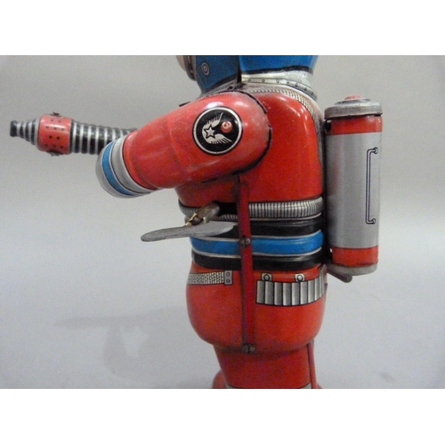 41 - Daiya (Japan) Moon Astronaut clockwork tin plate robot, c.1960s, 23cm