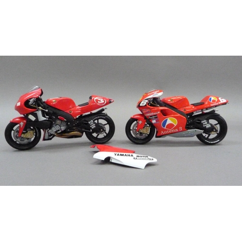 55 - Minichamps 1:12 Yamaha YZR500 Norifumi ABE MotoGP 2002, boxed and Yamaha YZR500 No. 3 GP 2001 boxed ... 