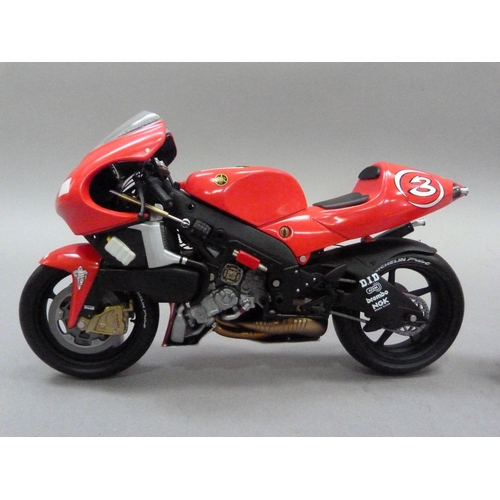 55 - Minichamps 1:12 Yamaha YZR500 Norifumi ABE MotoGP 2002, boxed and Yamaha YZR500 No. 3 GP 2001 boxed ... 