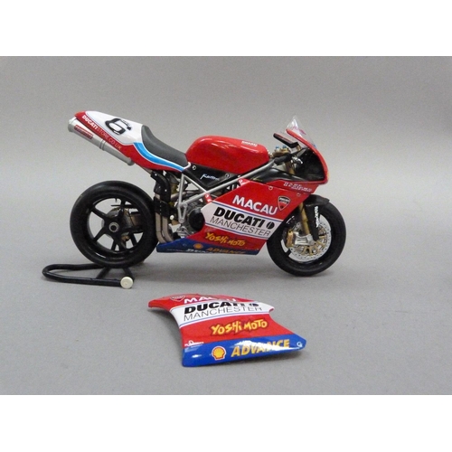 56 - Minichamps 1:12 Ducati 998 RS Michael Rutter Macau GP 2002, boxed, and Ducati Desmosedici GP11, boxe... 