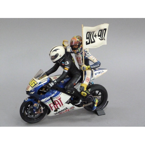 61 - Minichamp 1:12 Yamaha YZR-M1 Valentino Rossi Fiat Yamaha Team MotoGP 2008 and Valentino Rossi and An... 