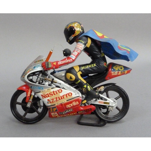 64 - Minichamp 1:12 Aprilia Valentino Rossi GP1997, boxed and Valentino Rossi figurine GP125 1997 boxed (... 