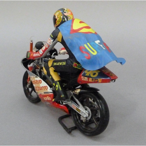 64 - Minichamp 1:12 Aprilia Valentino Rossi GP1997, boxed and Valentino Rossi figurine GP125 1997 boxed (... 