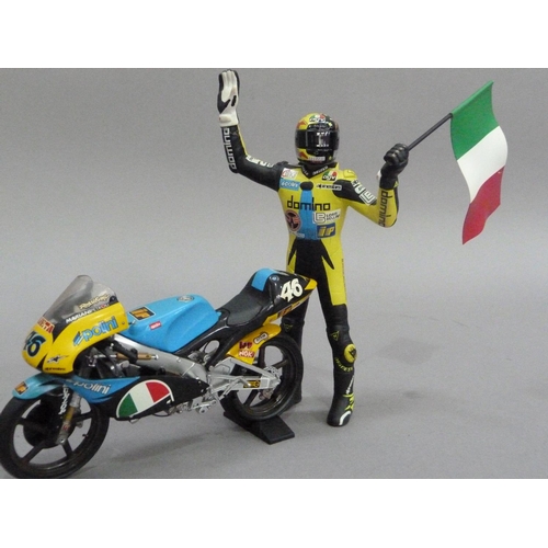 75 - Minichamps 1:12 Aprilia 125 Valentino Rossi GP 1996, boxed, and Valentino Rossi figurine GP125 1996,... 