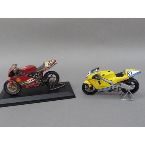 90 - Minichamps 1:12 Honda NSR500 Jurgen v/d Goorbergh MotoGP, boxed and Ducati No. 21 in perspex display... 