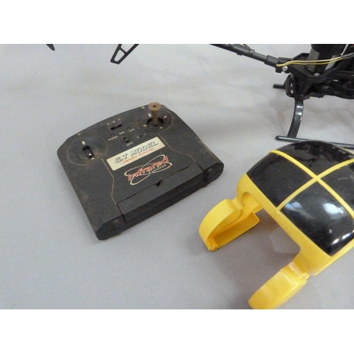 109 - Small dragonfly proportional radio control system GT Model Infra Red Control and two gyroblades and ... 