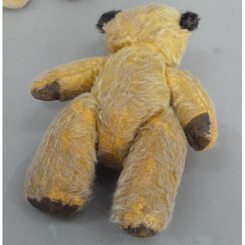 118 - A Hermann Teddy original, with blonde plush, 30cm, together with a vintage Chad Valley teddy with bl... 