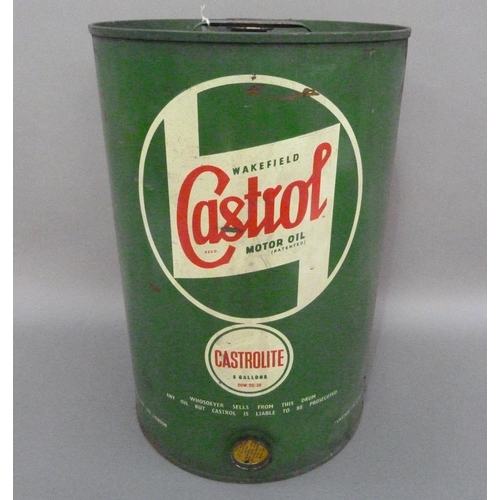 122 - A 'Castrolite' Wakefield Castrol Motor Oil five gallon drum