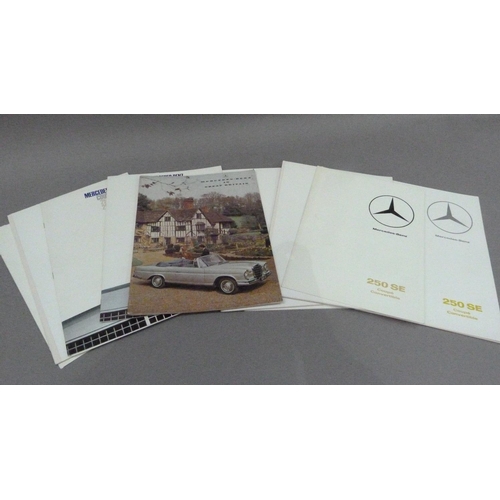 136 - Mercedes-Benz: collection of seven dealer's brochures 1965 to include 200d, 230s, 250se and 250se Co... 