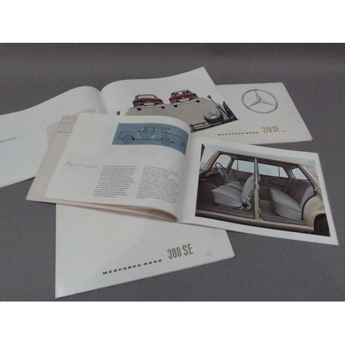 138 - Mercedes-Benz: collection of dealer's brochures, c.1970 to include 220SE/Coupe, 300SE/Coupe/Converti... 