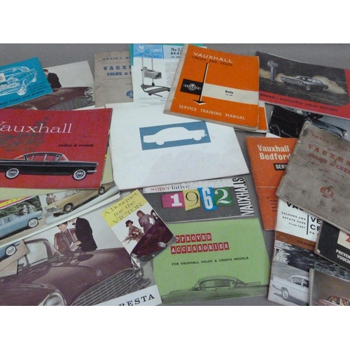 147 - Car dealer's brochures, hand book and service guide for Vauxhall Velox and Cresta, c.1960, 1961 and ... 