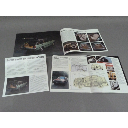 151 - Car dealer's brochures for Nissan Sunny, Honda Accord and Datsun, c.1982