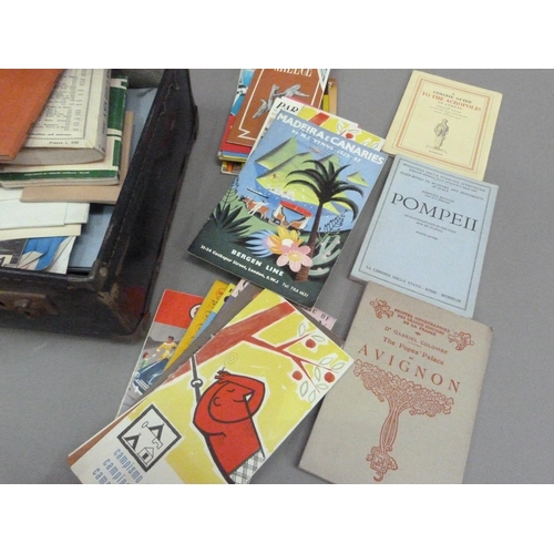 168 - A collection of vintage European tourist maps and guide books contained in a suitcase, c.1950/60s