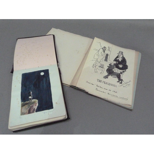 182 - Two albums of drawings, watercolours and rhymes by friends of Beatrice and Leonard Helliwell, 1905-1... 