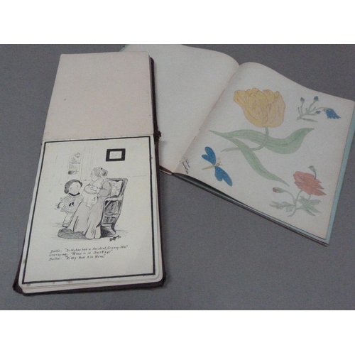 182 - Two albums of drawings, watercolours and rhymes by friends of Beatrice and Leonard Helliwell, 1905-1... 