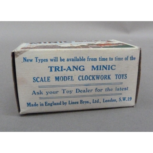 207 - Tri-Ang Minic Tractor, tinplate clockwork scale model, in original box