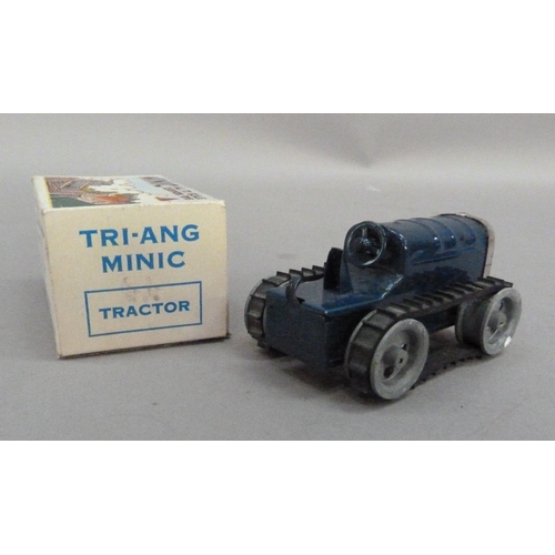 207 - Tri-Ang Minic Tractor, tinplate clockwork scale model, in original box