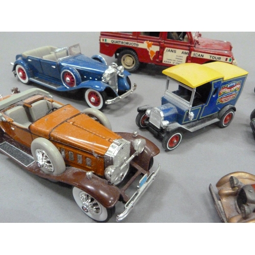 213 - Three Matchbox Models of Yesteryear Lagonda Drophead Coupe, 1912 Ford Model T Bird's Custard Powder ... 