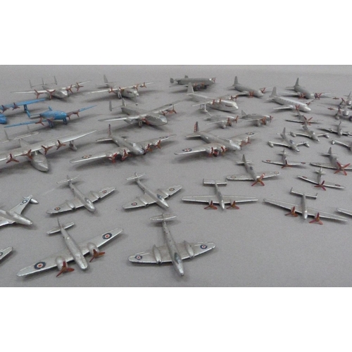 220 - Dinky Meccano die cast aeroplanes to include Spitfire, Hurricane, light racer (2), Tempest II (3), l... 