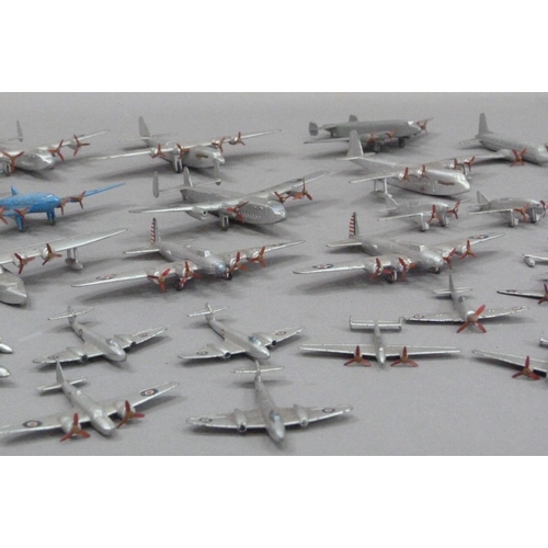 220 - Dinky Meccano die cast aeroplanes to include Spitfire, Hurricane, light racer (2), Tempest II (3), l... 