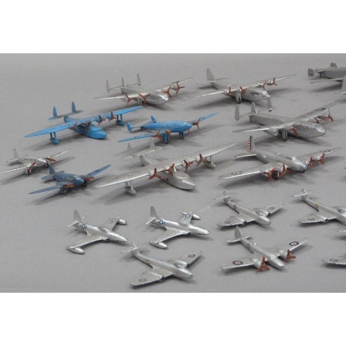 220 - Dinky Meccano die cast aeroplanes to include Spitfire, Hurricane, light racer (2), Tempest II (3), l... 