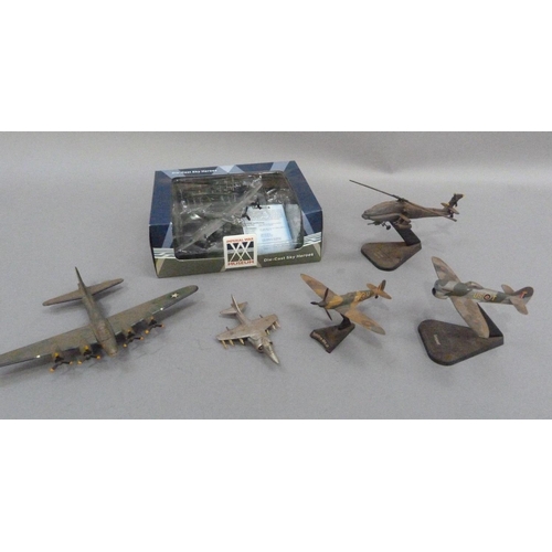 221 - An Imperial War Museum die cast model of a Lancaster Bomber in original packaging, together with a d... 