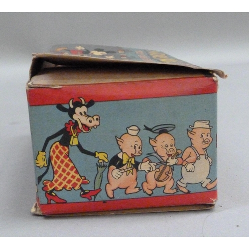 241 - Mickey Mouse Toy Lantern and Full Colour Slides, in original box containing tin plate lantern and th... 