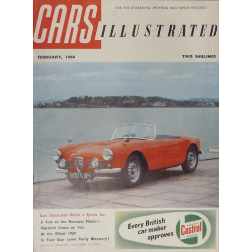 149 - Car and Driver, Cars Illustrated and Auto Sport magazines with articles on Jaguar 1955, ACE Cars 195... 