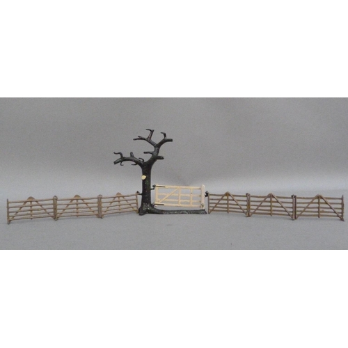 273 - Britains model Home Farm Series Tree and Gate No 7F, in original box together with six section of fi... 